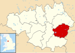 Tameside UK locator map